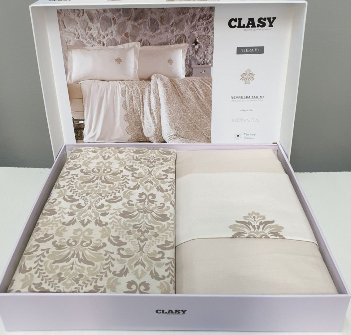 Комплект CLASY Tiera 2-спальный ранфорс, 2 наволочки: 50x70 см