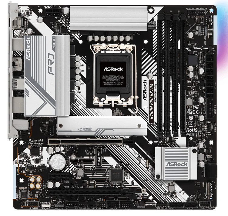 Материнская плата ASRock B760M Pro RS/D4 LGA1700 90-MXBKL0-A0UAYZ 
