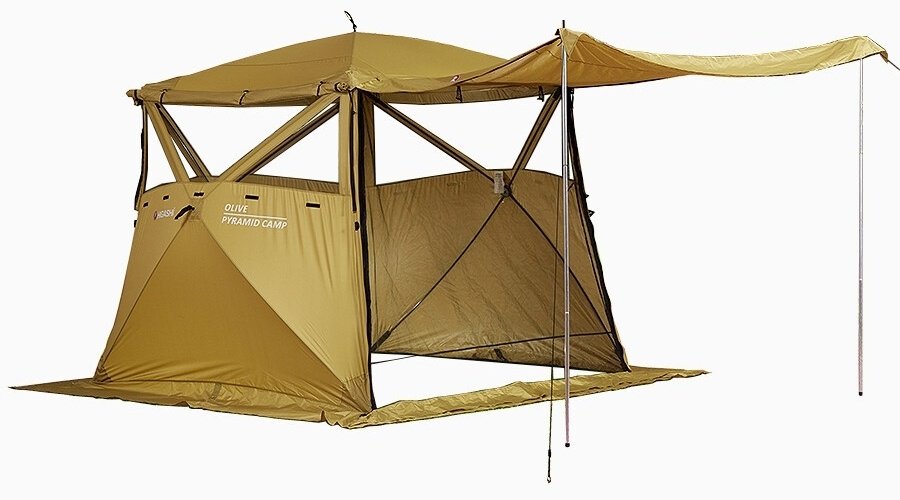 Шатер Higashi Pyramid Camp Olive зеленый купить,NaN