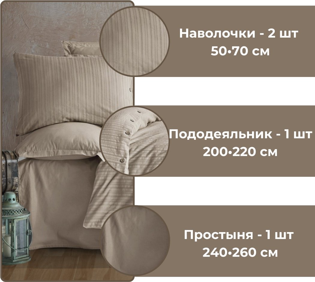 Комплект CLASY Arsida евростандарт хлопок, ранфорс, эко-хлопок, 2 наволочки: 50x70 см