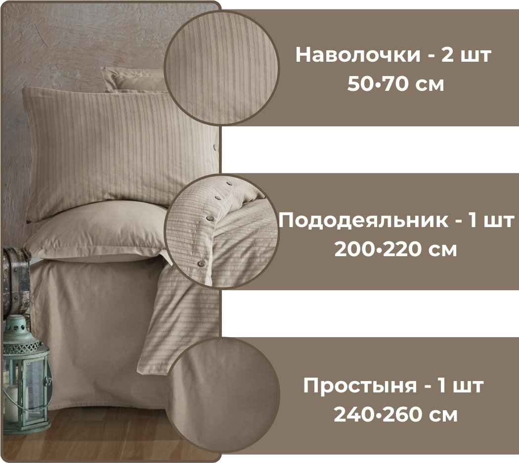 Комплект CLASY Arsida евростандарт хлопок, ранфорс, эко-хлопок, 2 наволочки: 50x70 см купить,NaN