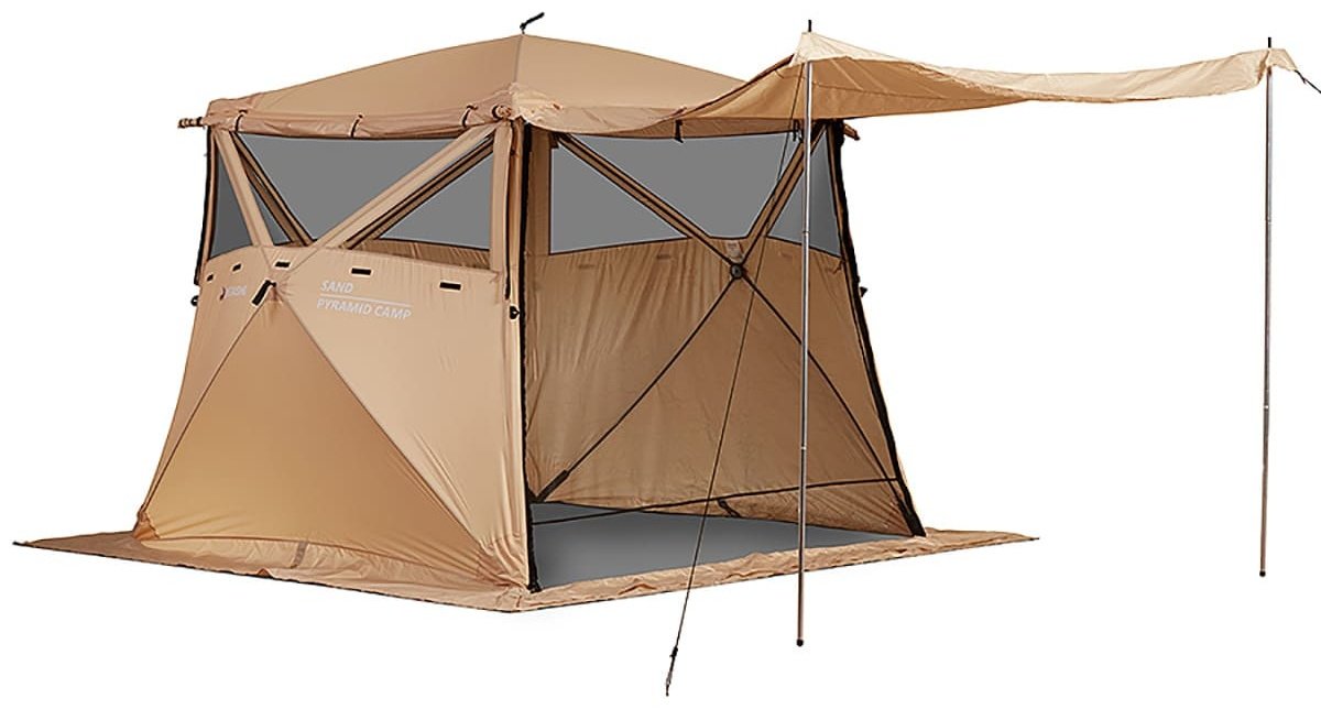 Шатер Higashi Pyramid Camp Sand бежевый купить,NaN