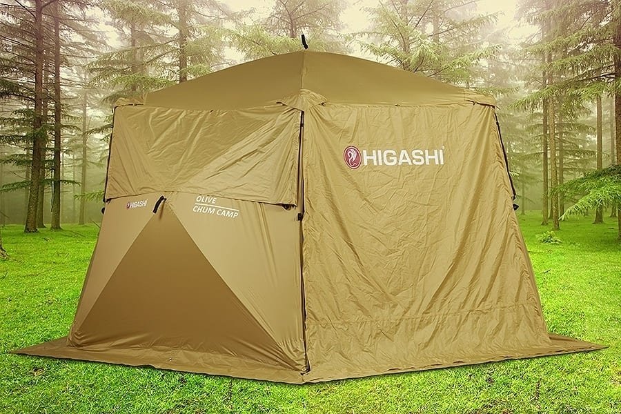 Шатер Higashi Pyramid Camp Olive зеленый купить,NaN