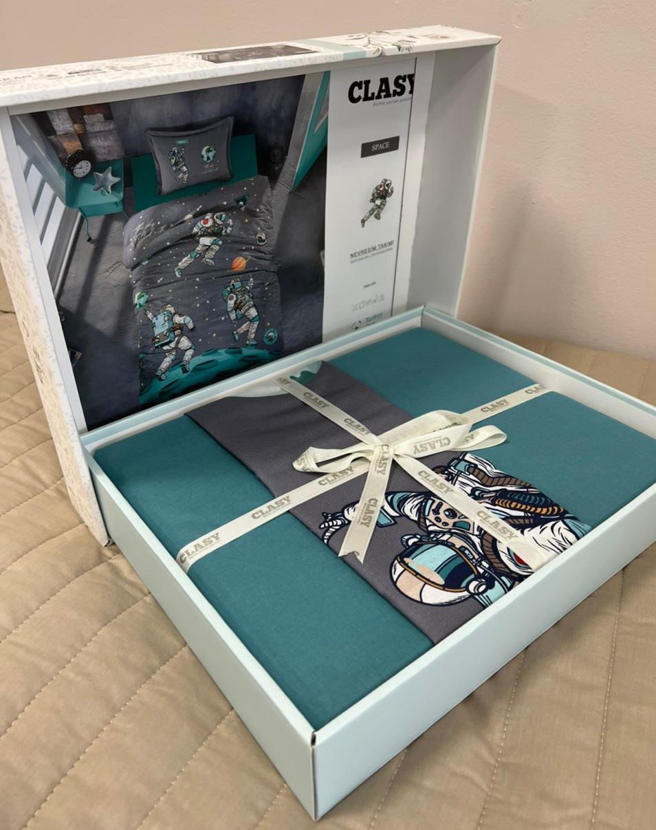 Комплект CLASY Space 1.5-спальный ранфорс, 1 наволочка: 50x70 см