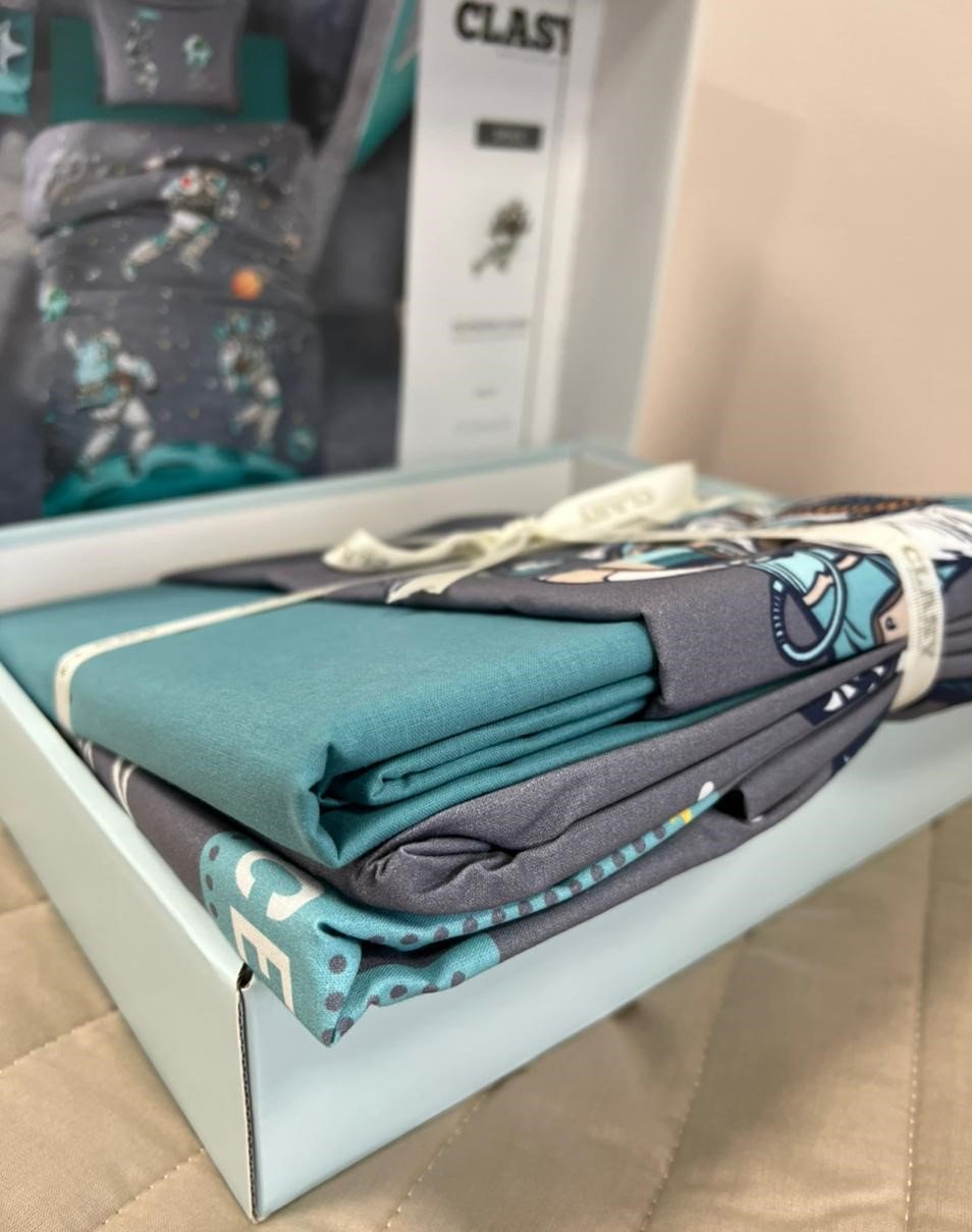 Комплект CLASY Space 1.5-спальный ранфорс, 1 наволочка: 50x70 см