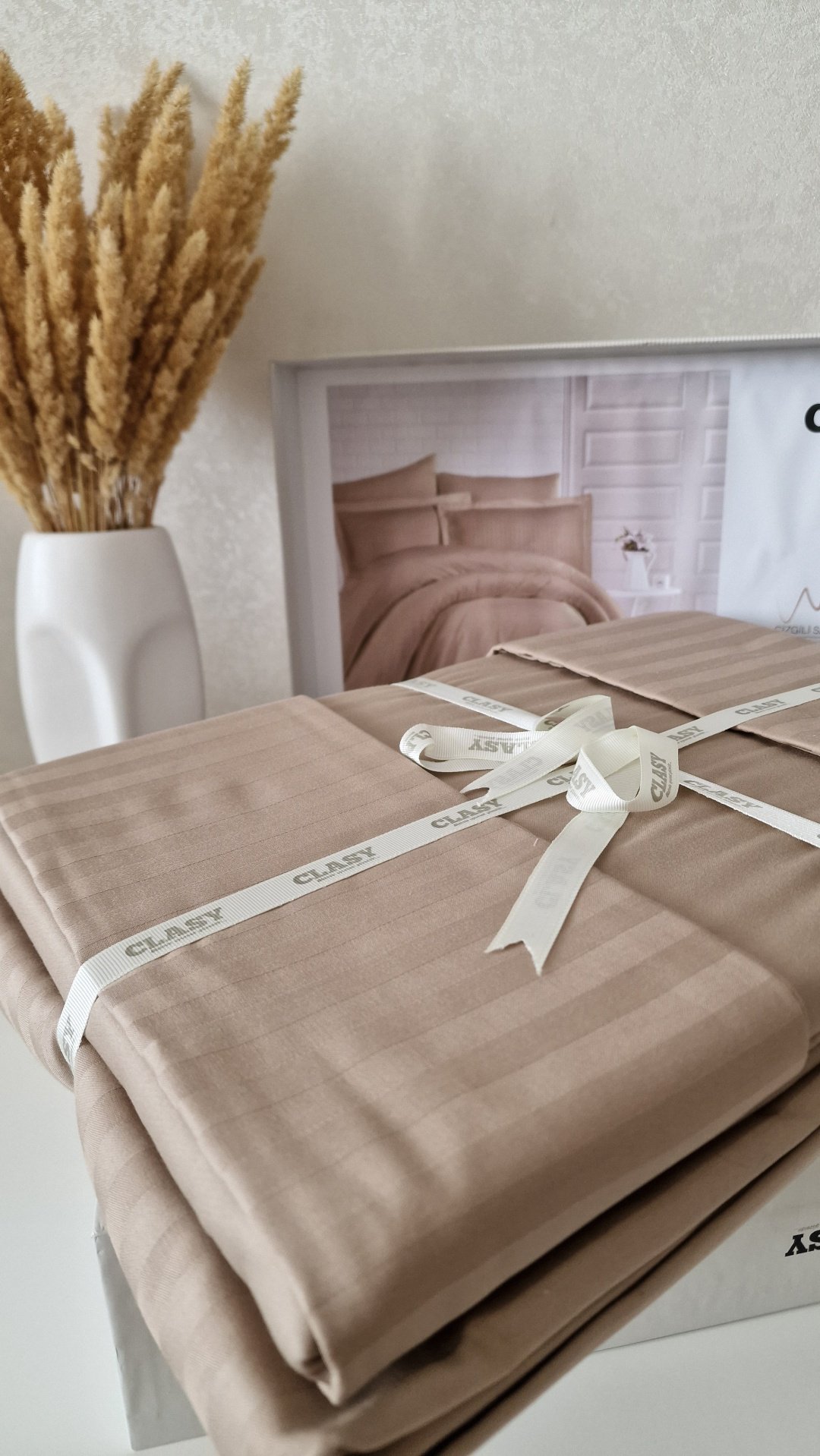 Комплект CLASY Fioretti евростандарт страйп-сатин, 4 наволочки: 50x70 см