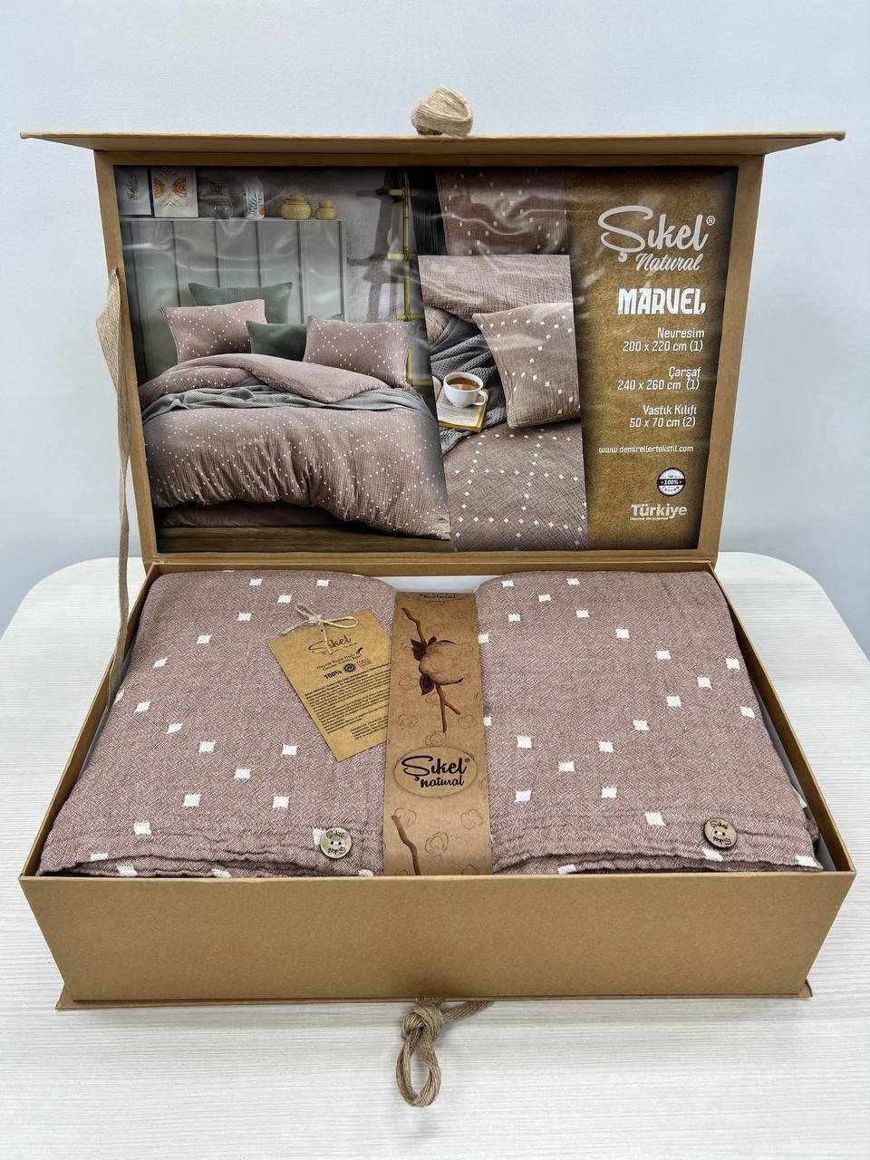 Комплект Sikel Marvel 2-спальный муслин, 2 наволочки: 50x70 см