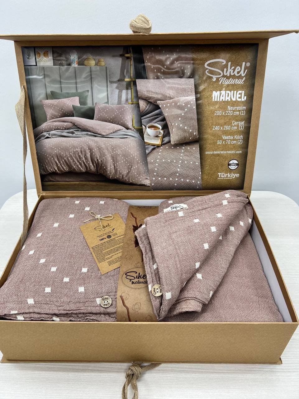 Комплект Sikel Marvel 2-спальный муслин, 2 наволочки: 50x70 см