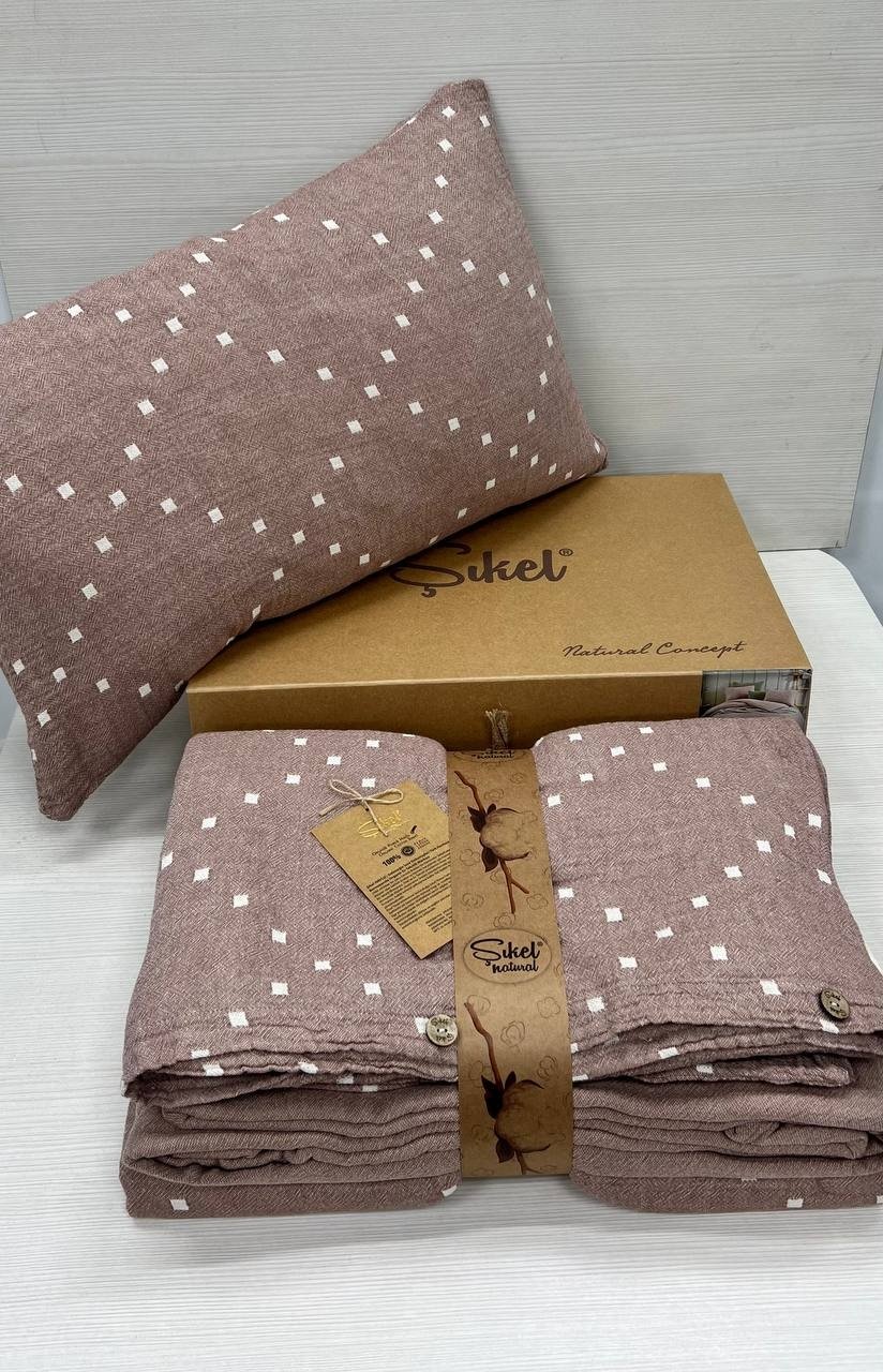 Комплект Sikel Marvel 2-спальный муслин, 2 наволочки: 50x70 см