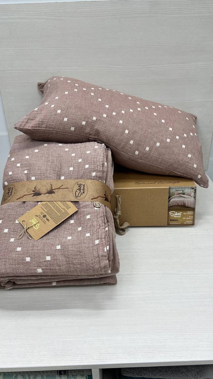 Комплект Sikel Marvel 2-спальный муслин, 2 наволочки: 50x70 см