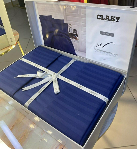 Комплект CLASY евростандарт страйп-сатин, : 50x70 см