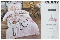 Комплект CLASY Paris love детский хлопок, 1 наволочка: 50x70 см