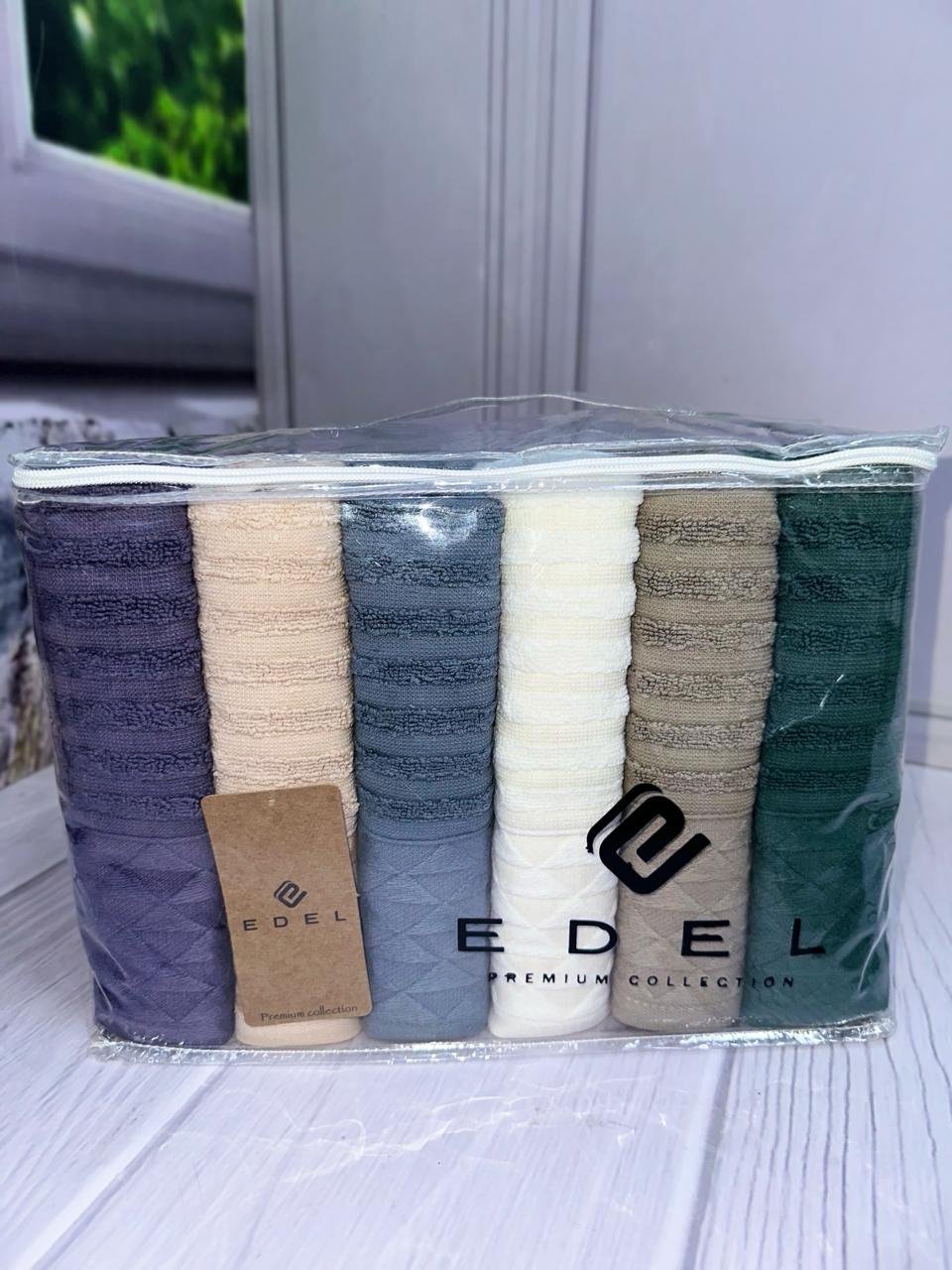 Edel набор полотенец 240927146 90x50 см 6 шт, махровая ткань, хлопок