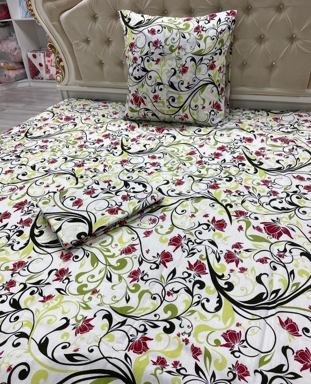 Комплект Туркменский текстиль Flowers 2-спальный флатон, : 65x65 см - ForteMarket Комплект Туркменский текстиль Flowers 2-спальный флатон, : 65x65 см купить,0