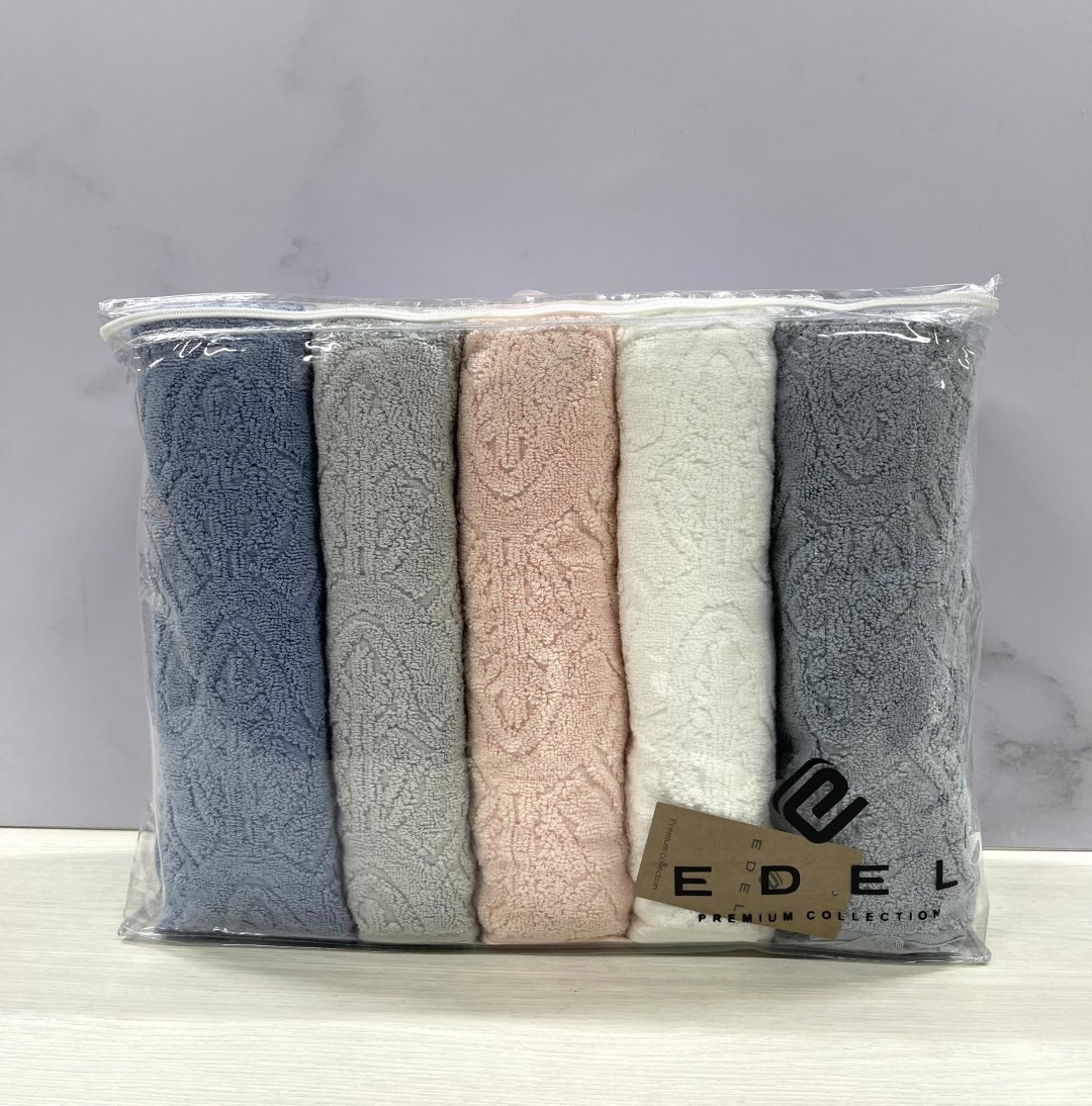 Edel набор полотенец Ed_1-1 140x70 см 5 шт, хлопок, махровая ткань - ForteMarket Edel набор полотенец Ed_1-1 140x70 см 5 шт, хлопок, махровая ткань купить,0