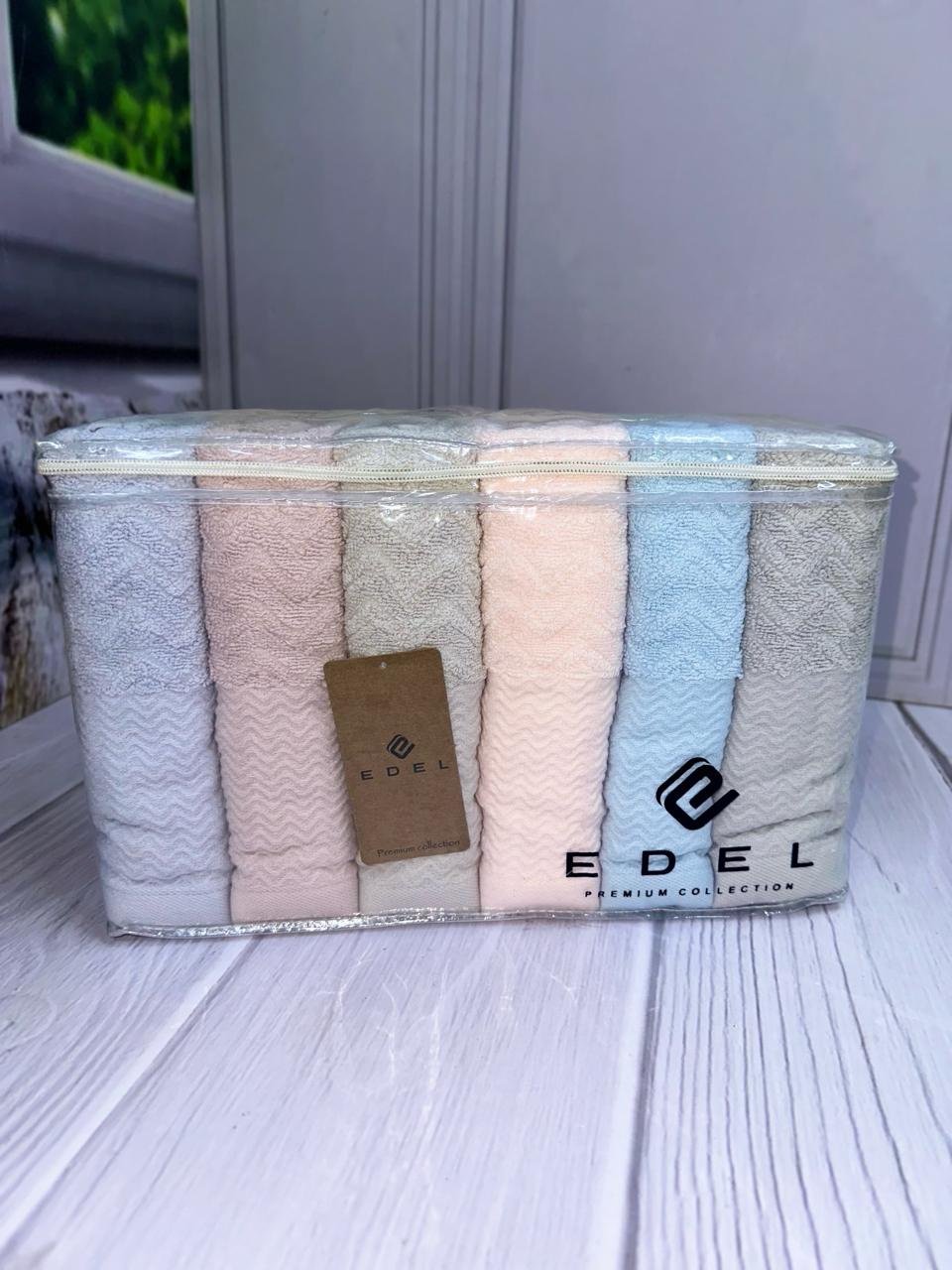 Edel набор полотенец 991826672 90x50 см 6 шт, махровая ткань, хлопок