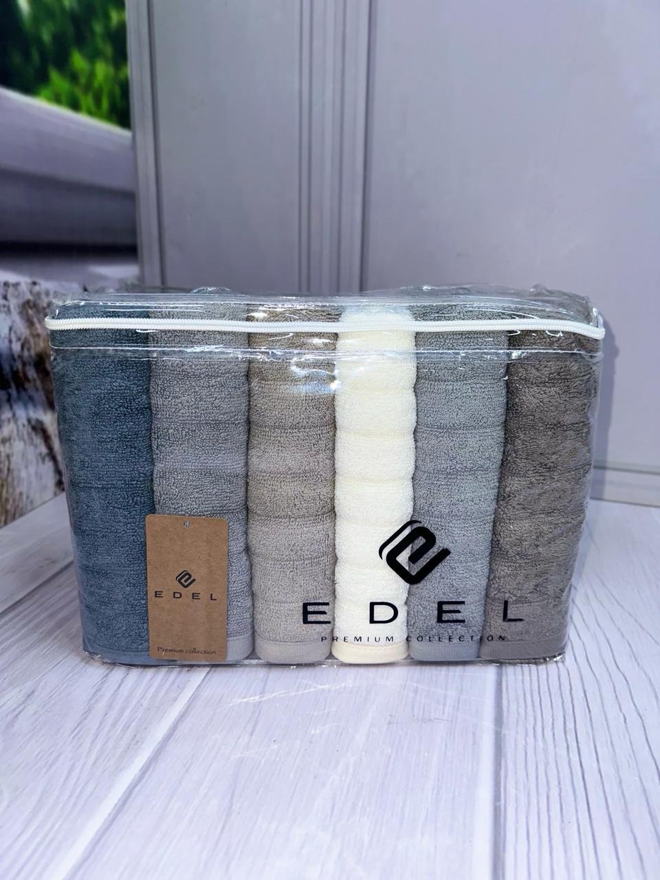 Edel набор полотенец 874038861 90x50 см 6 шт, махровая ткань, хлопок