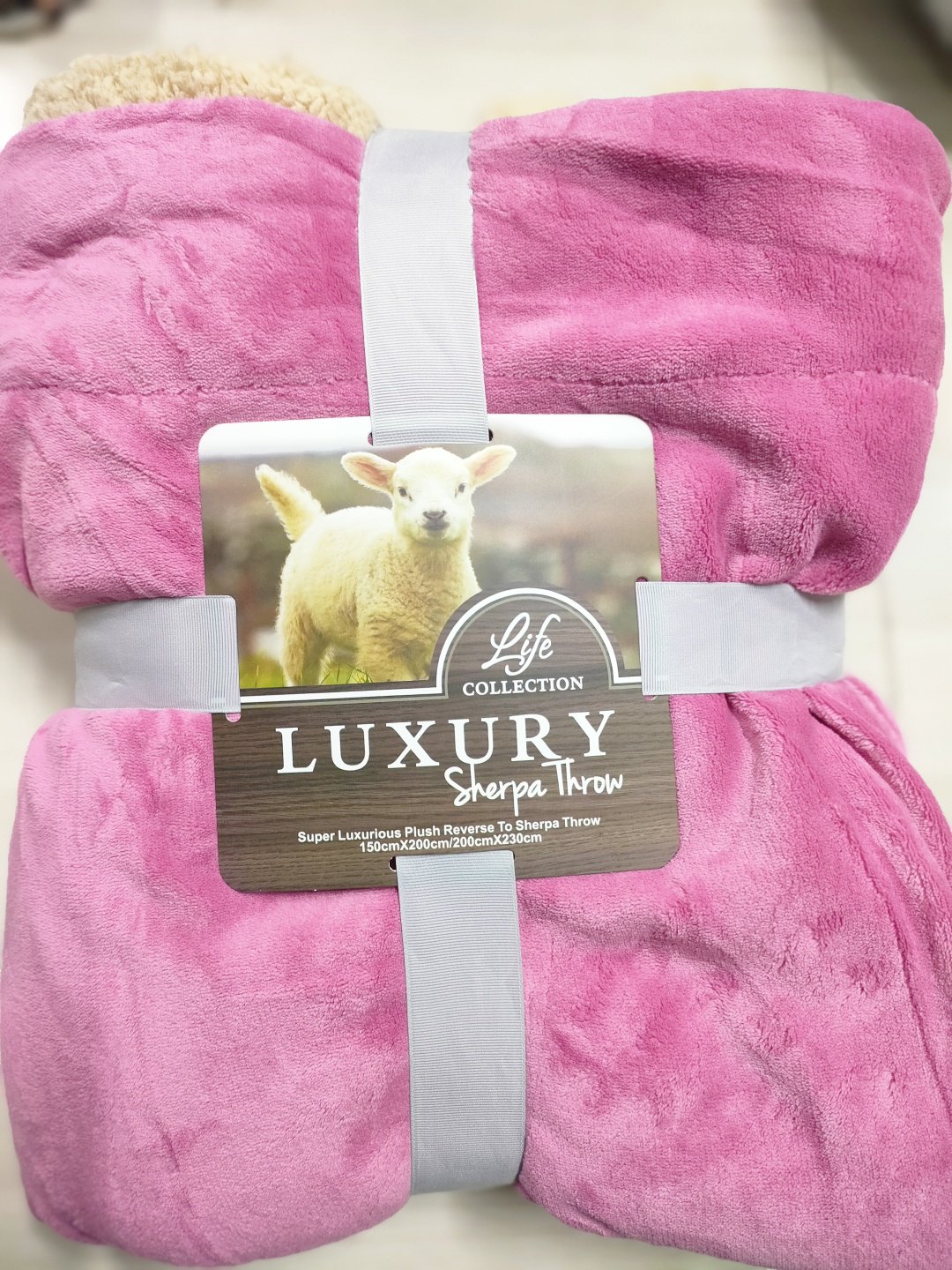 Плед Luxury 150х200 см, акрил, полиэстер, розовый