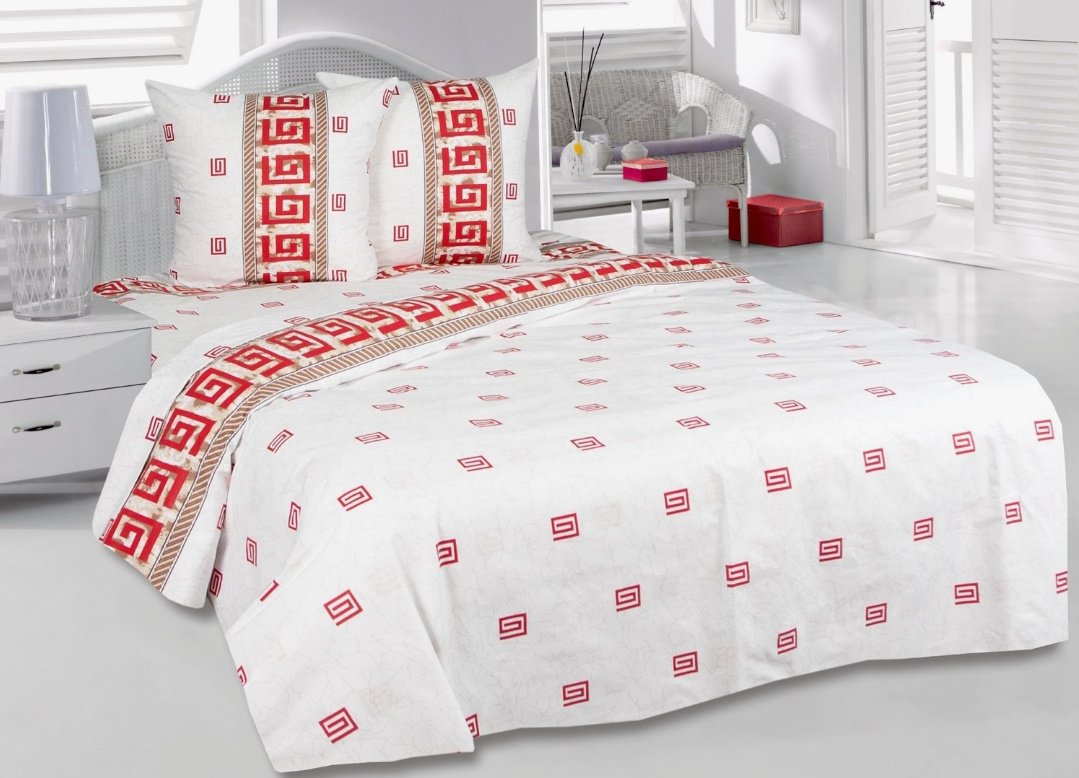 Комплект Туркменский текстиль Илиада 1.5-спальный хлопок, 1 наволочка: 65x65 см