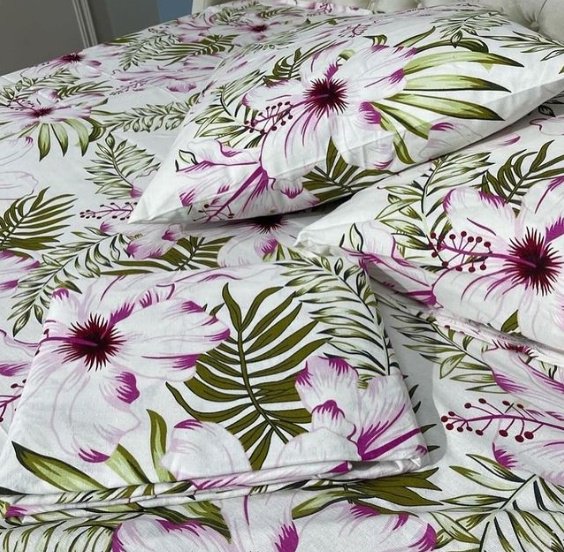 Комплект Туркменский текстиль Flowers 2-спальный кретон, : 65x65 см купить,0