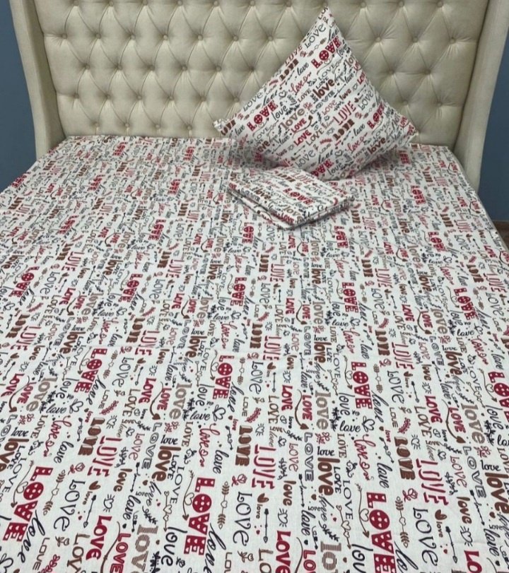 Комплект Туркменский текстиль Love 2-спальный хлопок, 2 наволочки: 65x65 см