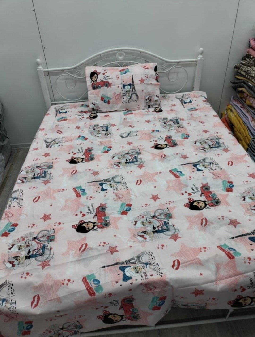 Комплект Туркменский текстиль Doll 1.5-спальный ранфорс, 1 наволочка: 50x70 см