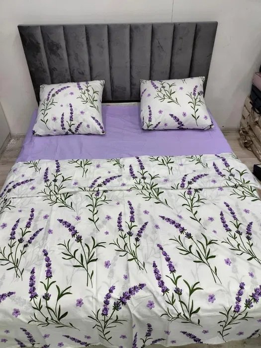 Комплект Туркменский текстиль Lavender 2-спальный хлопок, кретон, 2 наволочки: 65x65 см