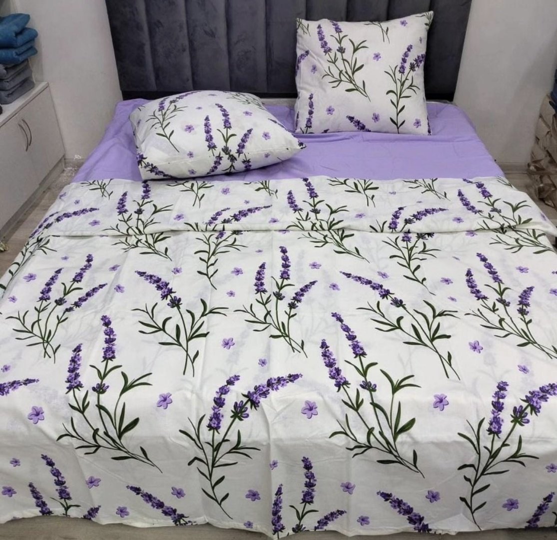 Комплект Туркменский текстиль Lavender 2-спальный хлопок, кретон, 2 наволочки: 65x65 см купить,0