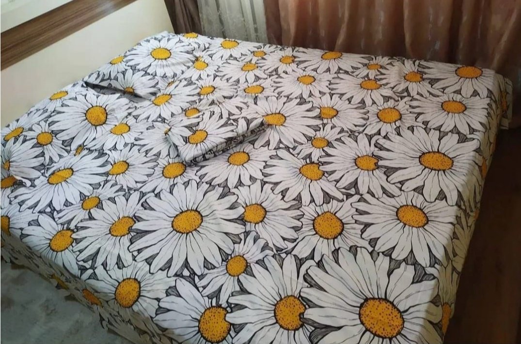 Комплект Туркменский текстиль Flowers 1.5-спальный хлопок, кретон, 1 наволочка: 65x65 см купить,0