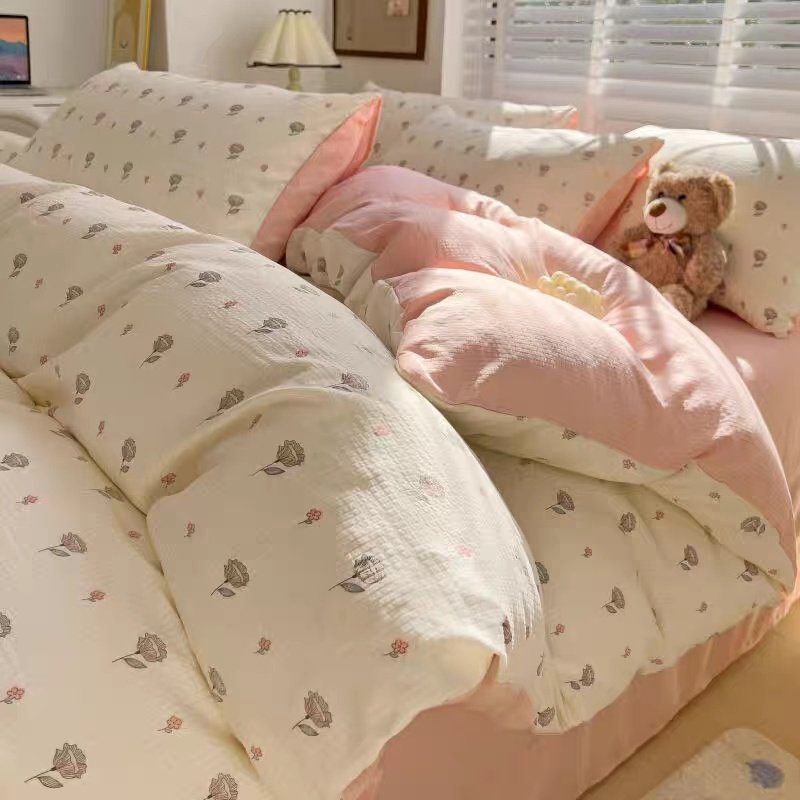 Комплект Fashion Home First Love 2-спальный муслин, 2 наволочки: 48x74 см