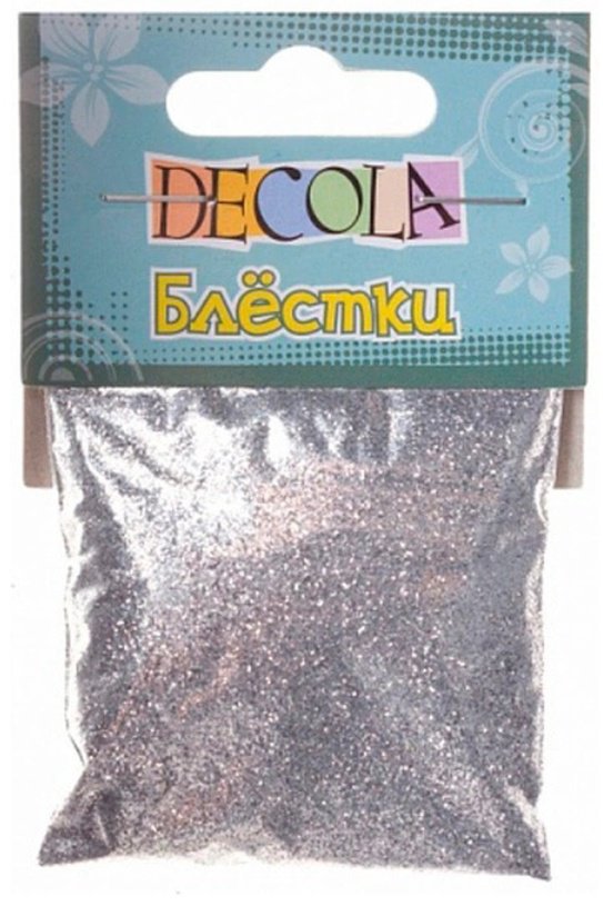 Блестки Блёстки декоративные Decola 1 мм, серебро, 20 г