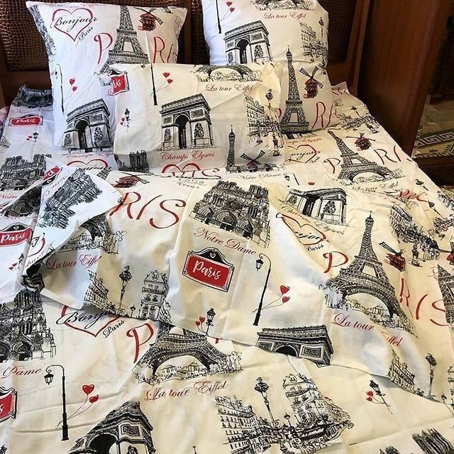 Комплект Туркменский текстиль Paris 1.5-спальный флатон, 1 наволочка: 65x65 см