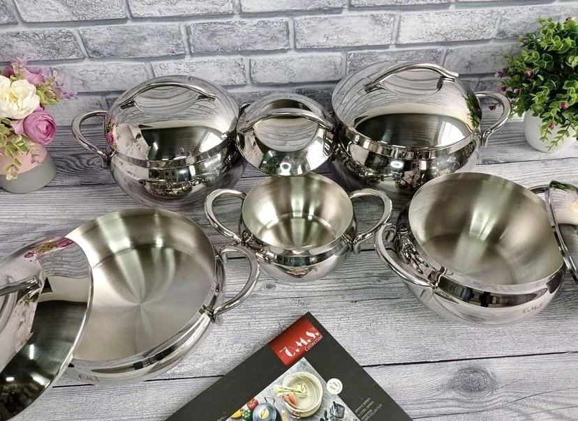 O M S collection набор кастрюль G346 сталь 10 в 1