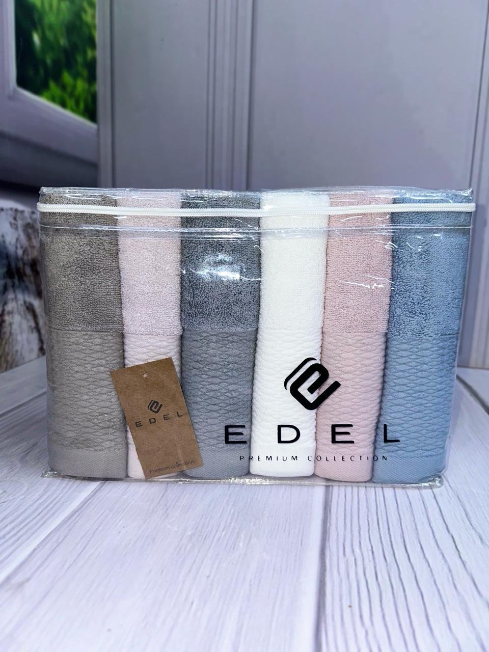 Edel набор полотенец 962761202 90x50 см 6 шт, махровая ткань, хлопок