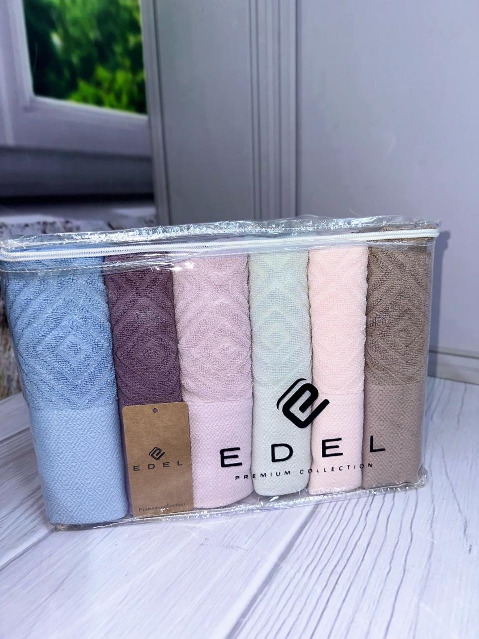 Edel набор полотенец 466241959 90x50 см 6 шт, махровая ткань, хлопок