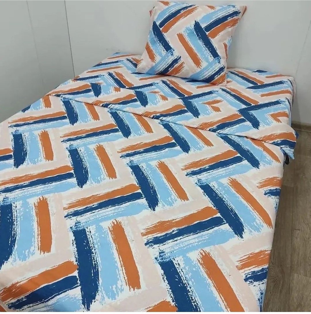 Комплект Туркменский текстиль Зигзаг 1.5-спальный флатон, 1 наволочка: 65x65 см