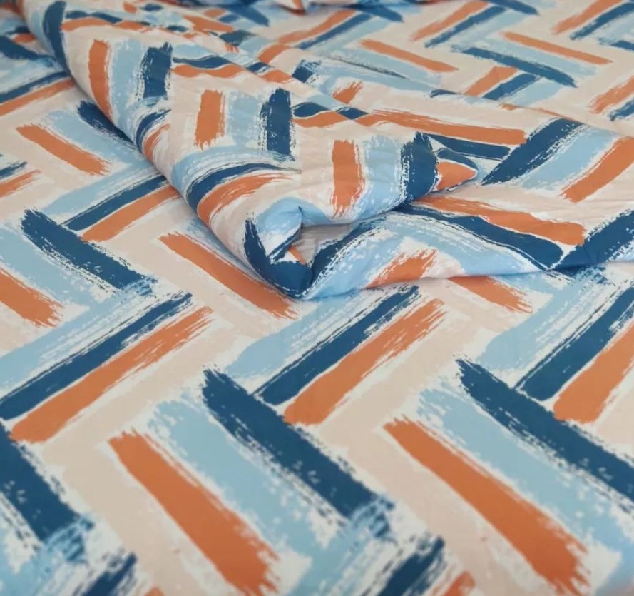 Комплект Туркменский текстиль Зигзаг 1.5-спальный флатон, 1 наволочка: 65x65 см