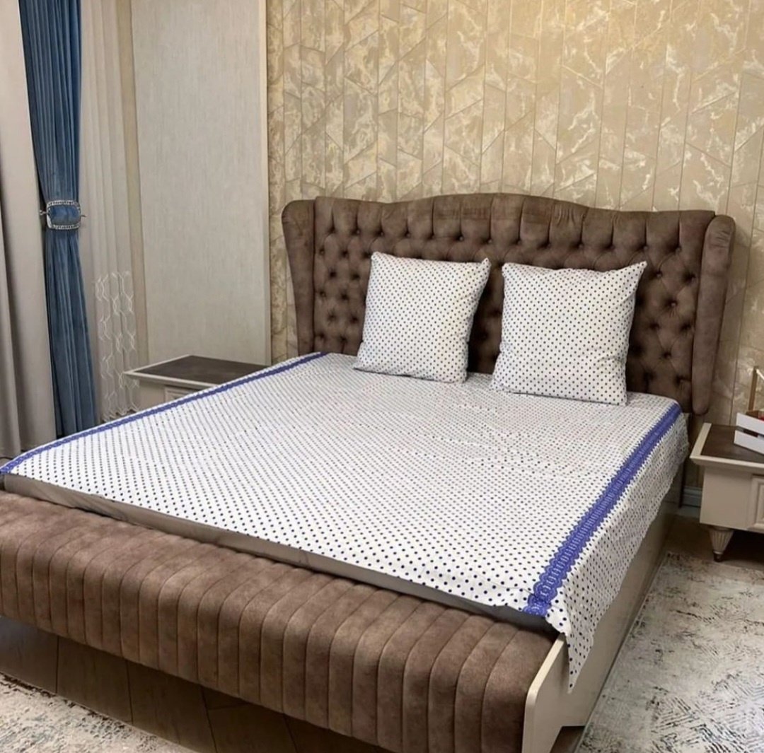 Комплект Туркменский текстиль Горох 2-спальный кретон, 2 наволочки: 70x70 см