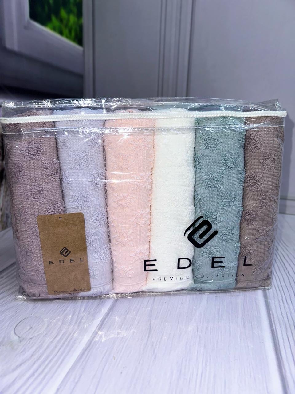 Edel набор полотенец 880375057 90x50 см 6 шт, махровая ткань, хлопок