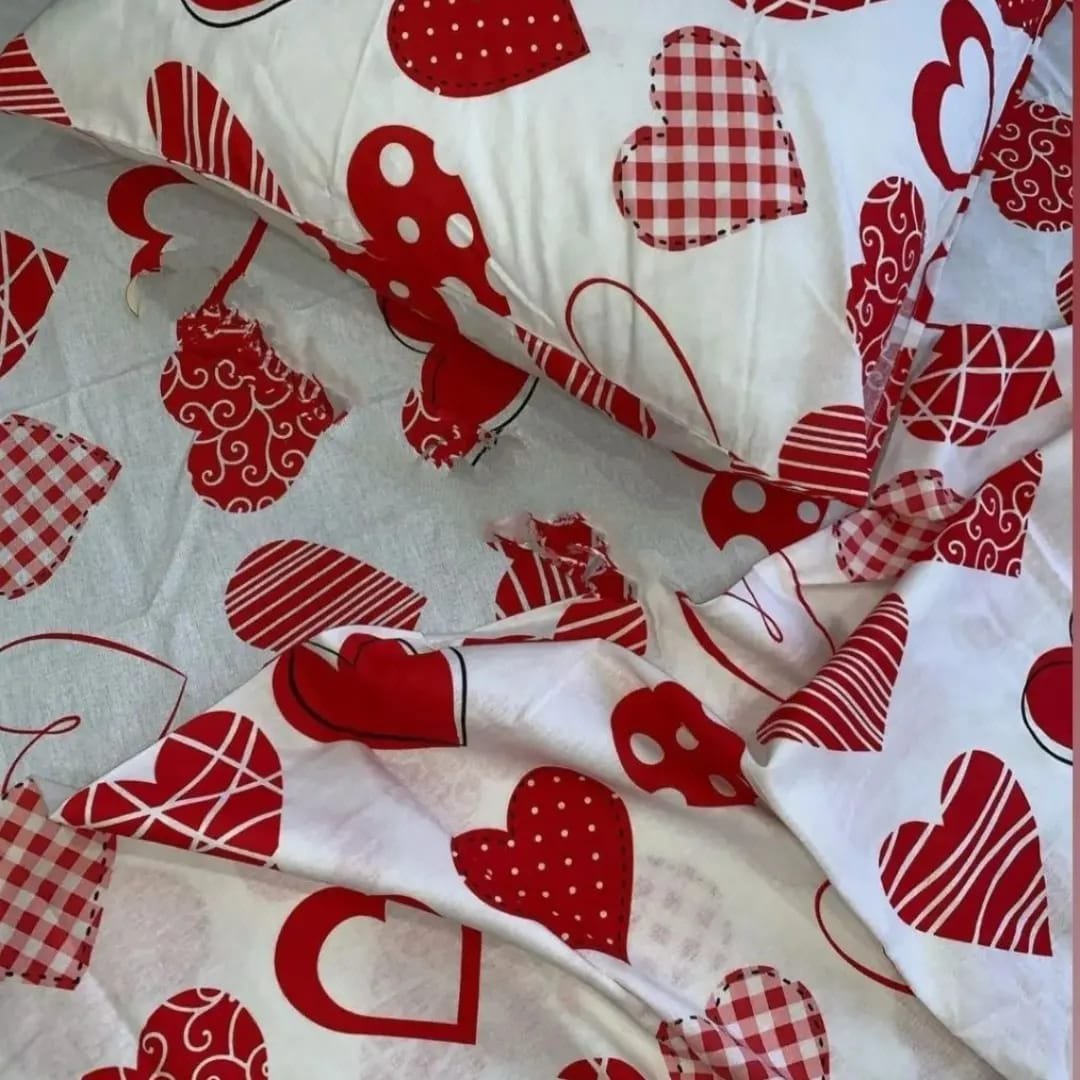 Комплект Love 1.5-спальный кретон, 1 наволочка: 65x65 см купить,0