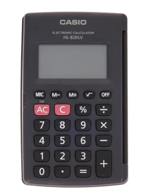 Калькулятор Casio HL-820LV-BK-W-GP черный