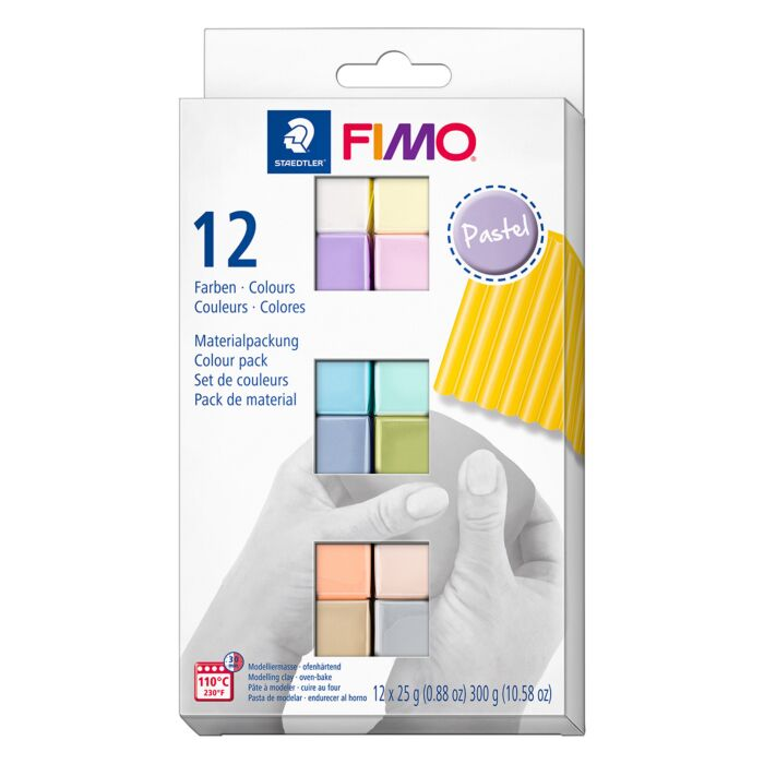 Набор полимерной глины Fimo Soft Пастельные цвета 12 блоков  купить,NaN