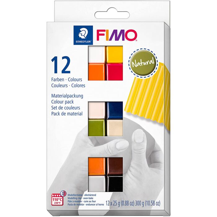 Набор полимерной глины Fimo Натуральные цвета 12 блоков  купить,NaN