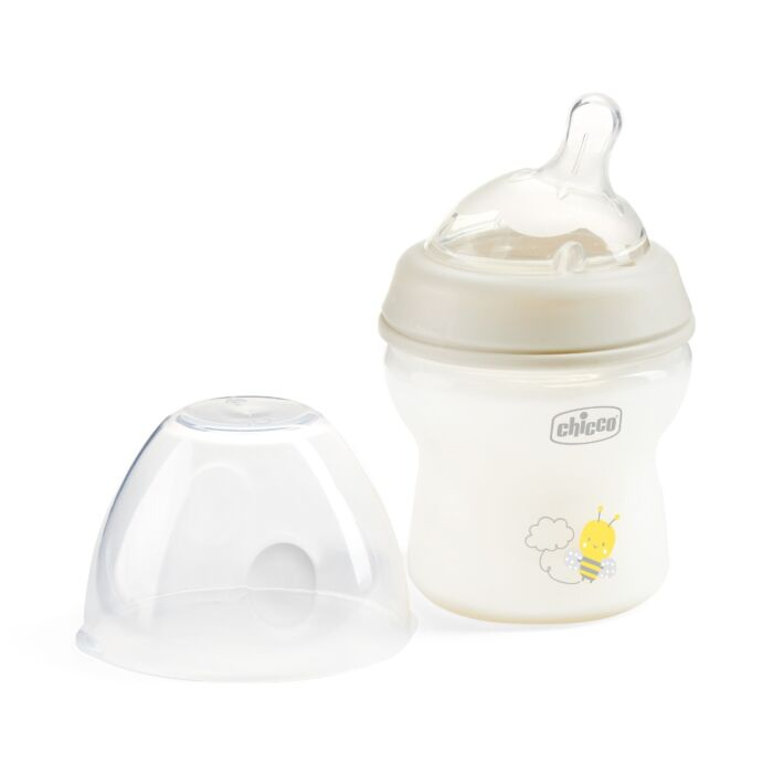 Бутылочка Chicco Natural Feeling 150 мл 0м+ силикон белая купить,NaN