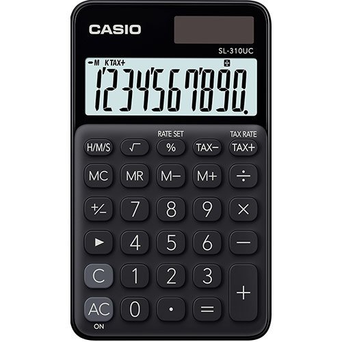 Калькулятор Casio SL-310UC-BK-W-EC черный
