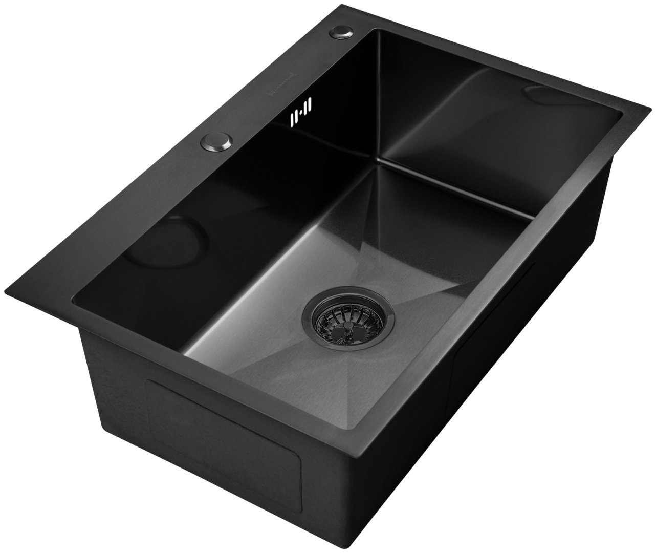 Кухонная мойка SMARTECH 326817 черный графит врезная 75х45х22 см, нержавеющая сталь