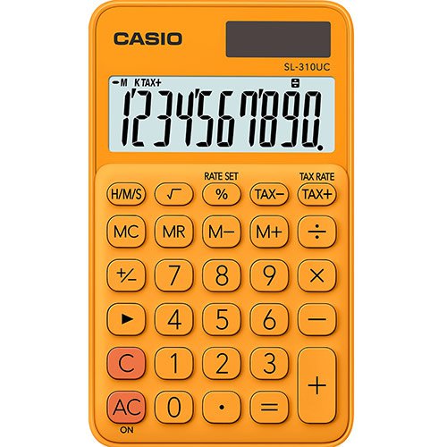 Калькулятор Casio SL-310UC-RG-W-EC оранжевый