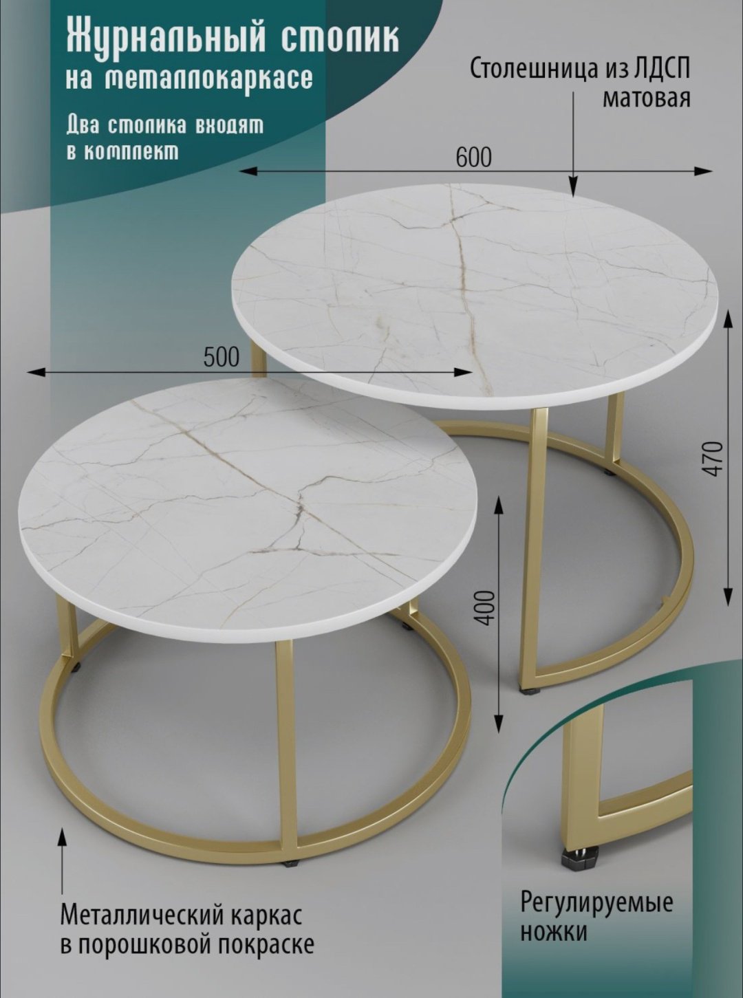 Столица мебели 974355461, 60x60x51, белый, золотой - ForteMarket Столица мебели 974355461, 60x60x51, белый, золотой купить,0