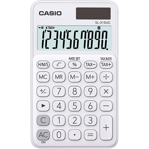 Калькулятор Casio SL-310UC-WE-W-EC белый
