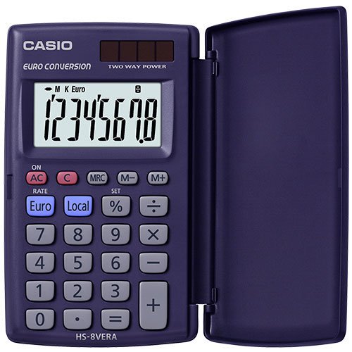 Калькулятор Casio HS-8VA-W-EP фиолетовый